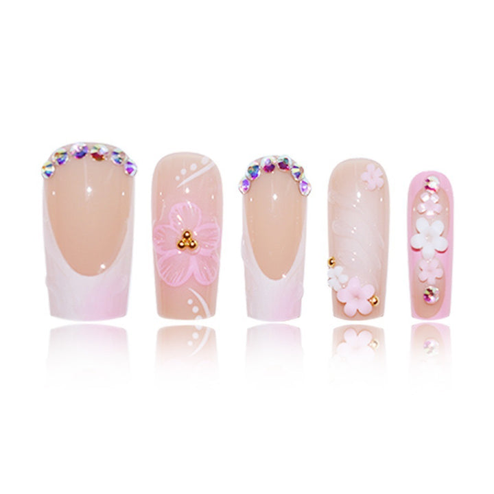 Dekorative Blumige Acryl-Nagelverzierungen Karnz