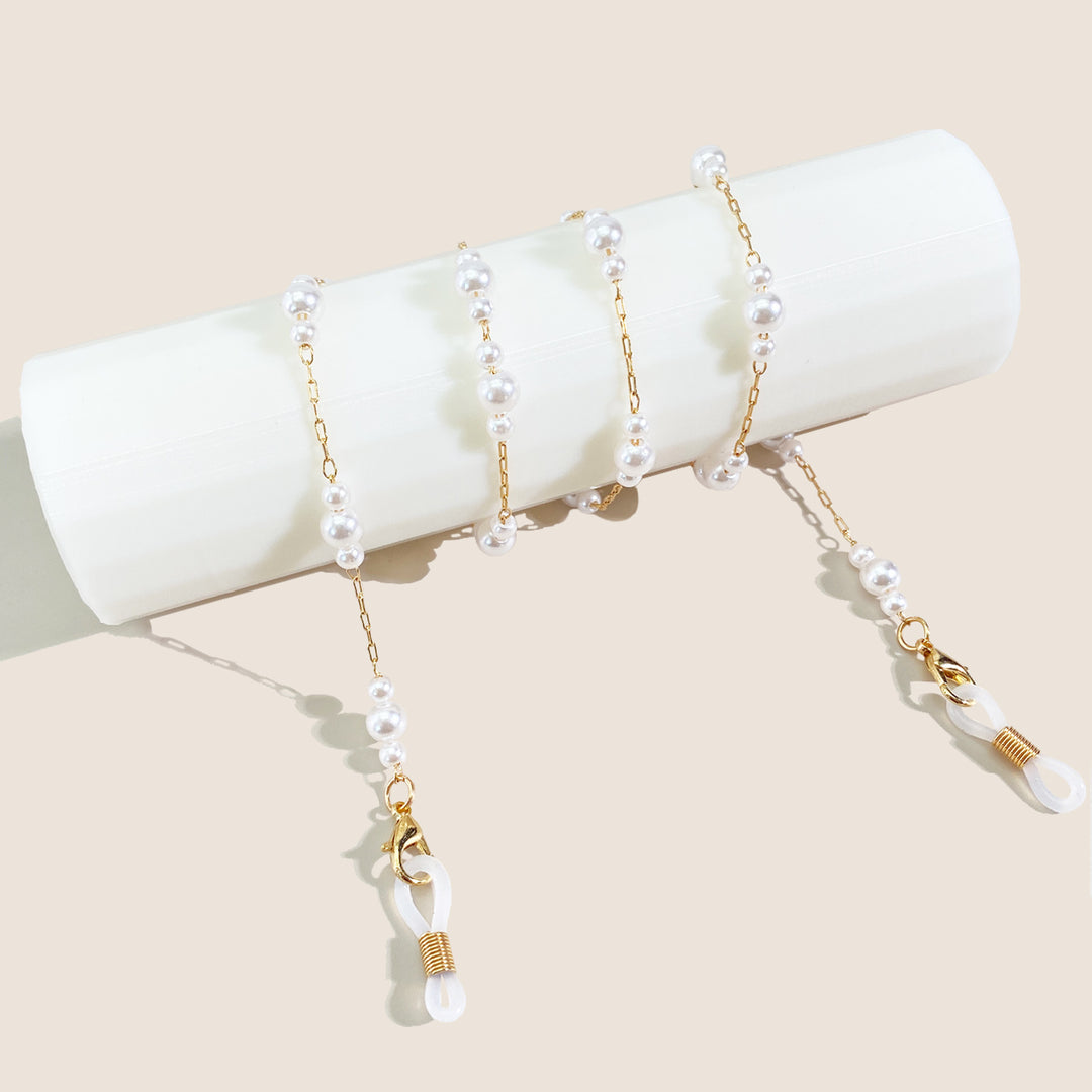 Elegante Perlenverzierte Brillen Kette Karnz