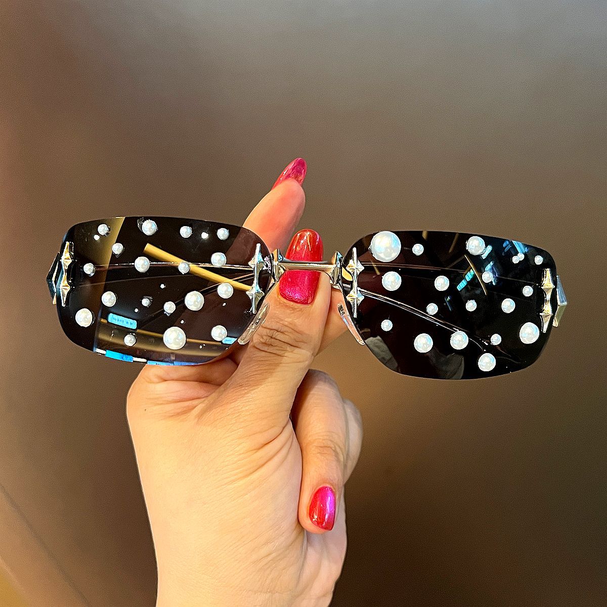 Damen Dekorative Designer-Sonnenbrille Karnz