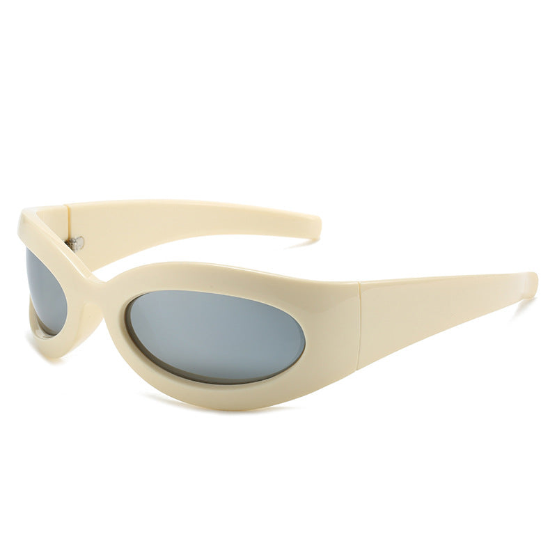 Damen trendige Sportsonnenbrille mit aerodynamischem Design Karnz