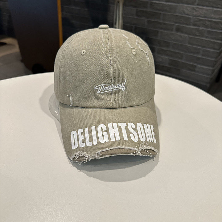 Verblassene Denim Graphic Baseballmütze