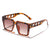Damen modische quadratische Sonnenbrille mit einzigartigem Design Karnz