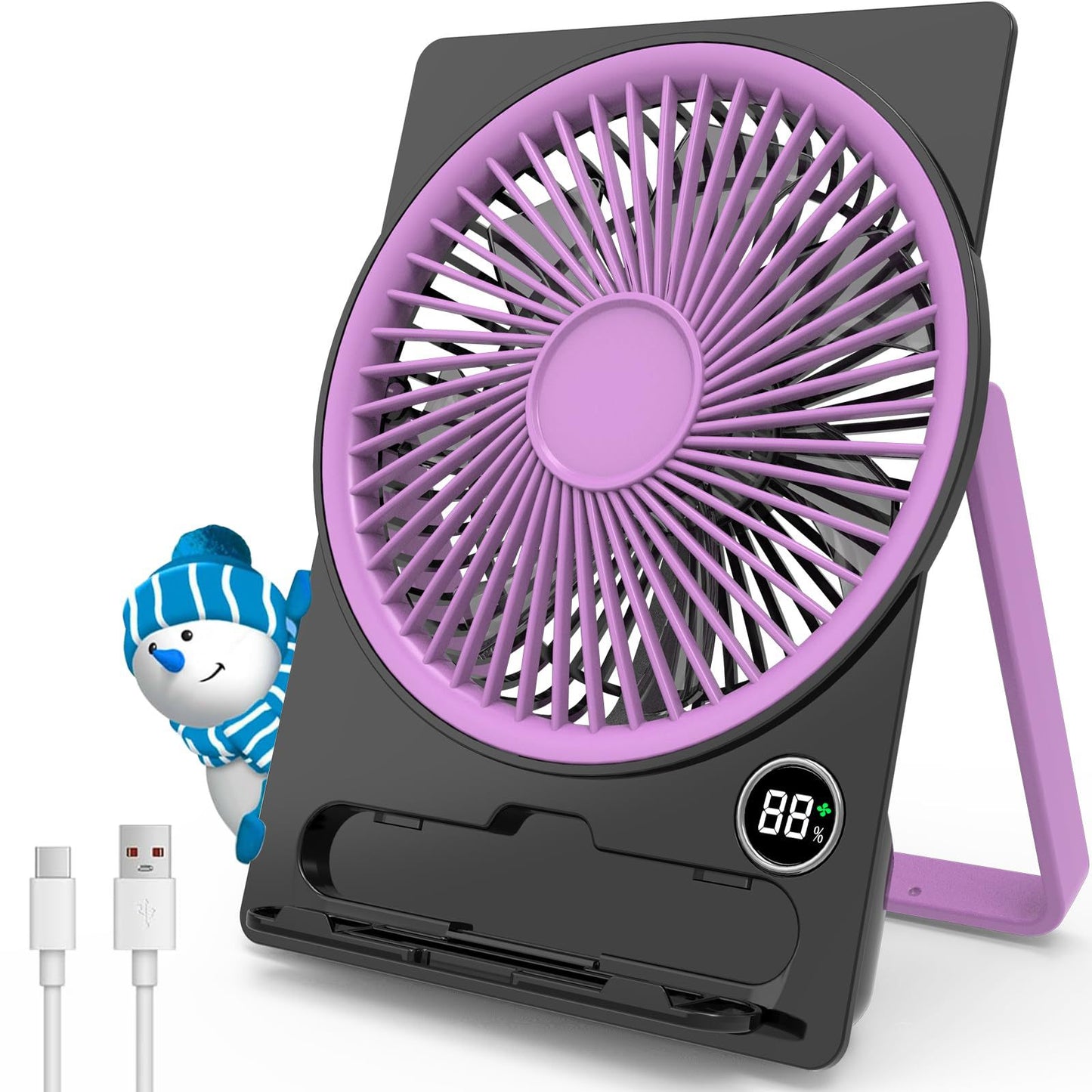 Unisex Tragbarer USB Ventilator mit flexibler Neigung Karnz