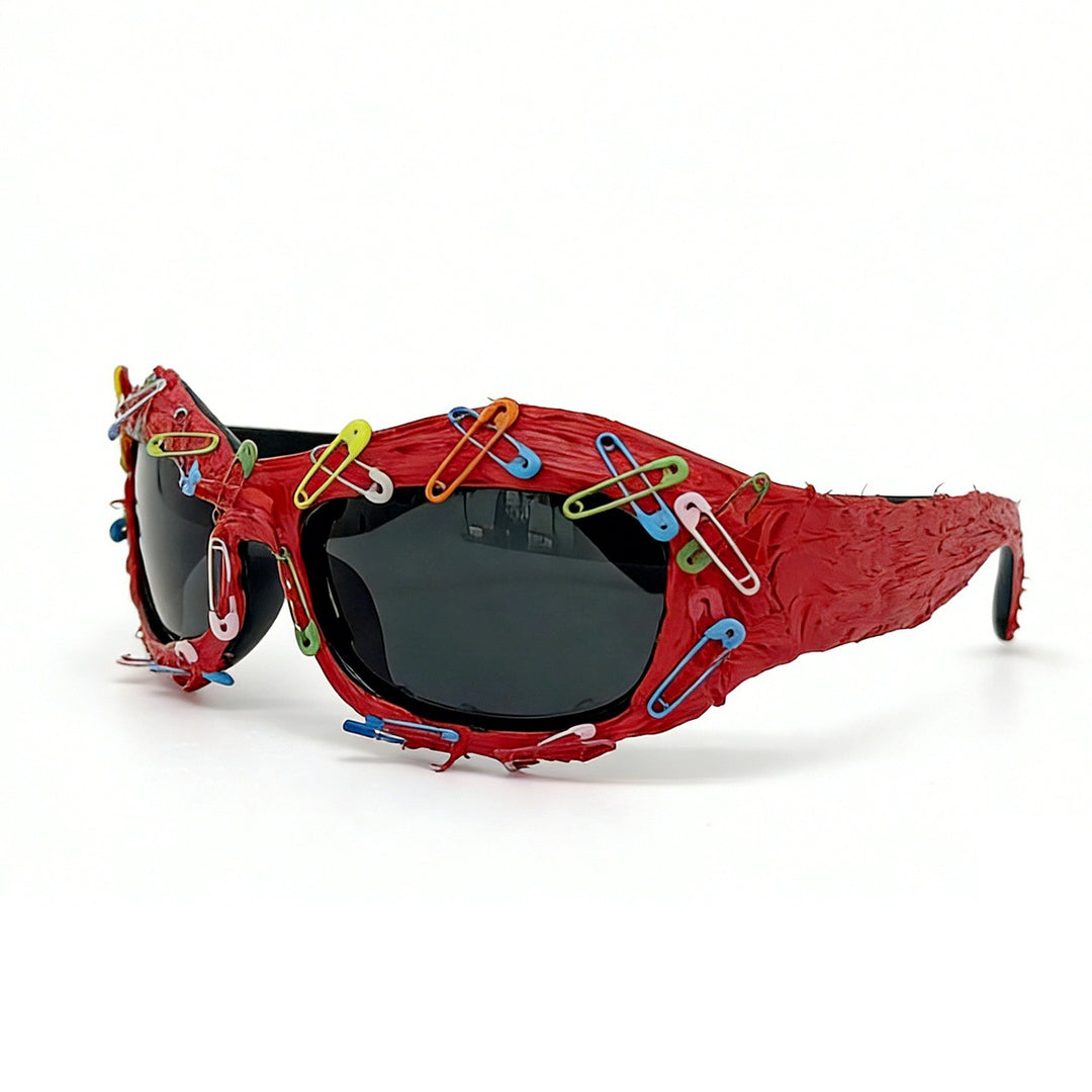 Damen kreative Statement-Sonnenbrille mit auffälligem Design Karnz