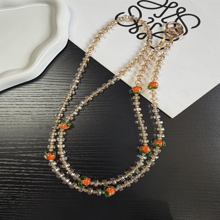 Elegante Perlen Charm Brillen Kette Karnz