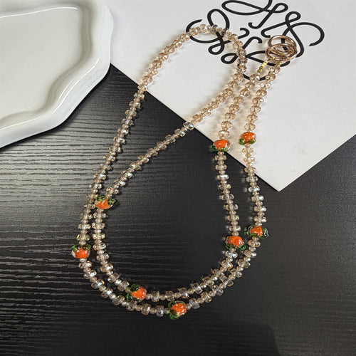 Elegante Perlen Charm Brillen Kette Karnz