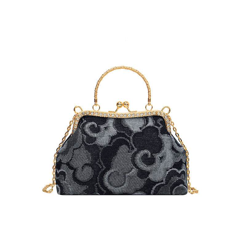 Vintage Floral Muster Handtasche