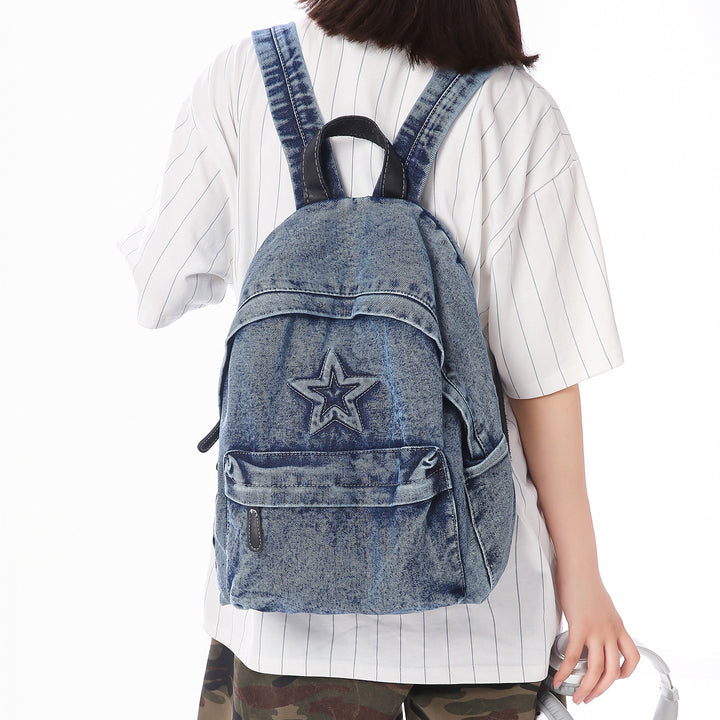 Stylische Lässige Denim-Rucksack Karnz