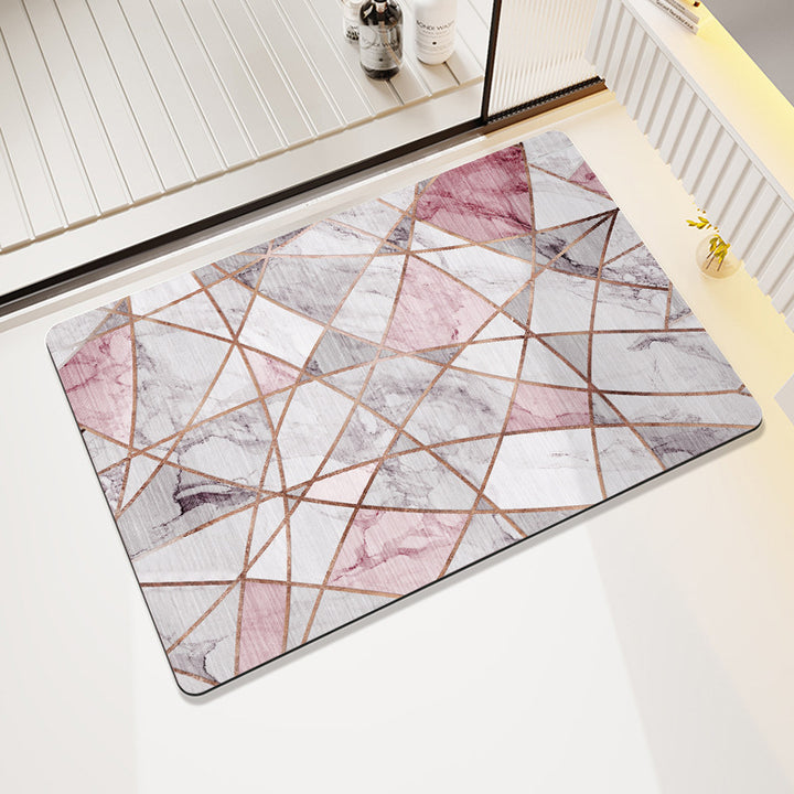 Abstraktes Geometrisches Muster Badteppich Karnz