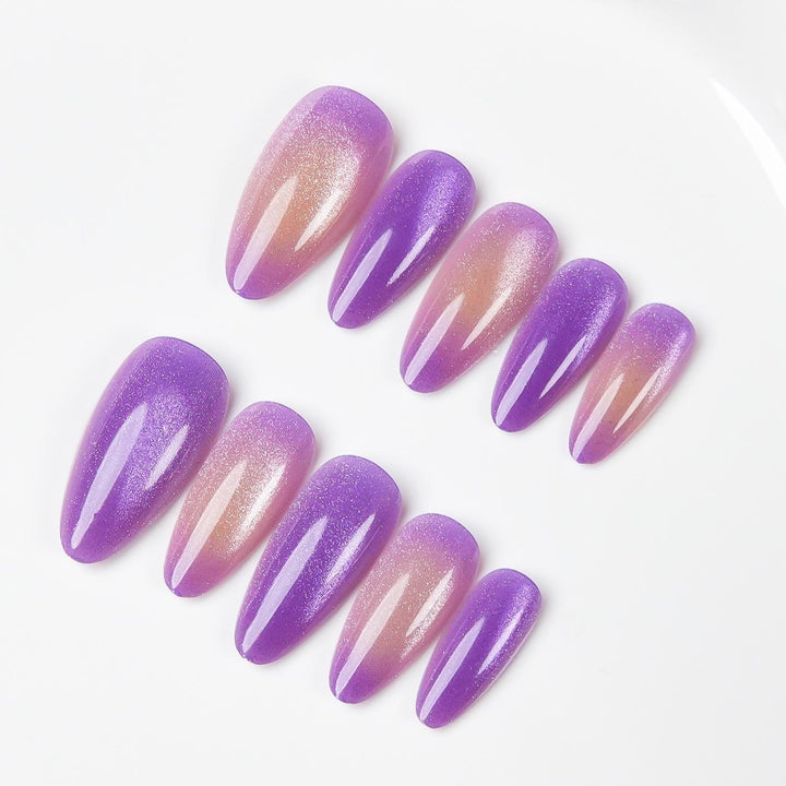 Glitter Ombre Druck-Nägel