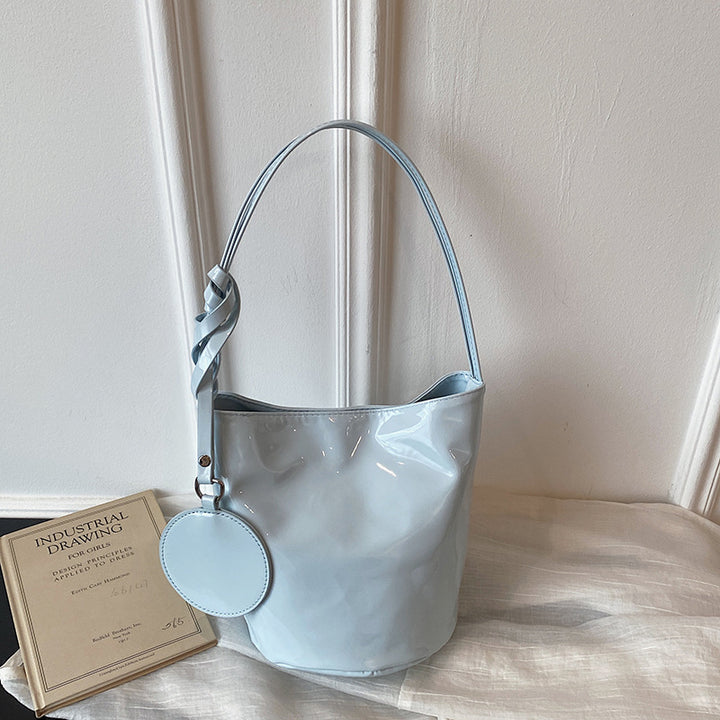 WoChic Patente Leder Eimer Tasche Karnz