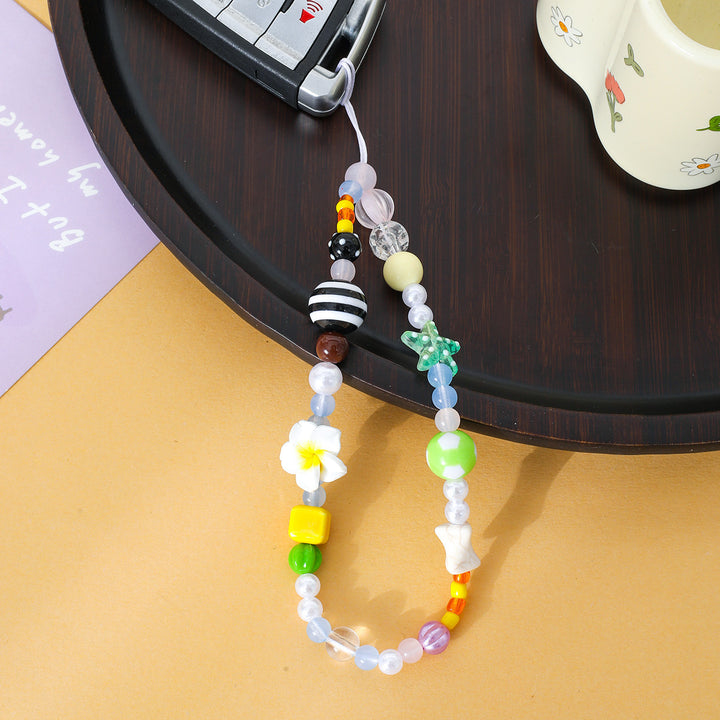 Farbige Charm Perlen Halskette Karnz
