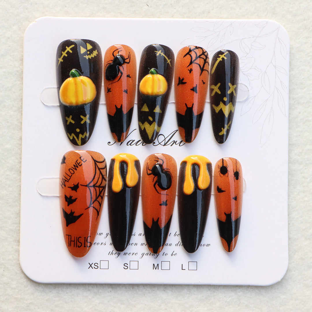 Thematische Halloween Press-On Nägel Karnz