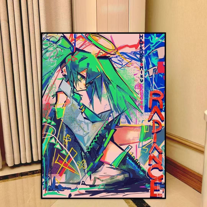 Anime-inspirierte Leinwand Wandkunst Karnz