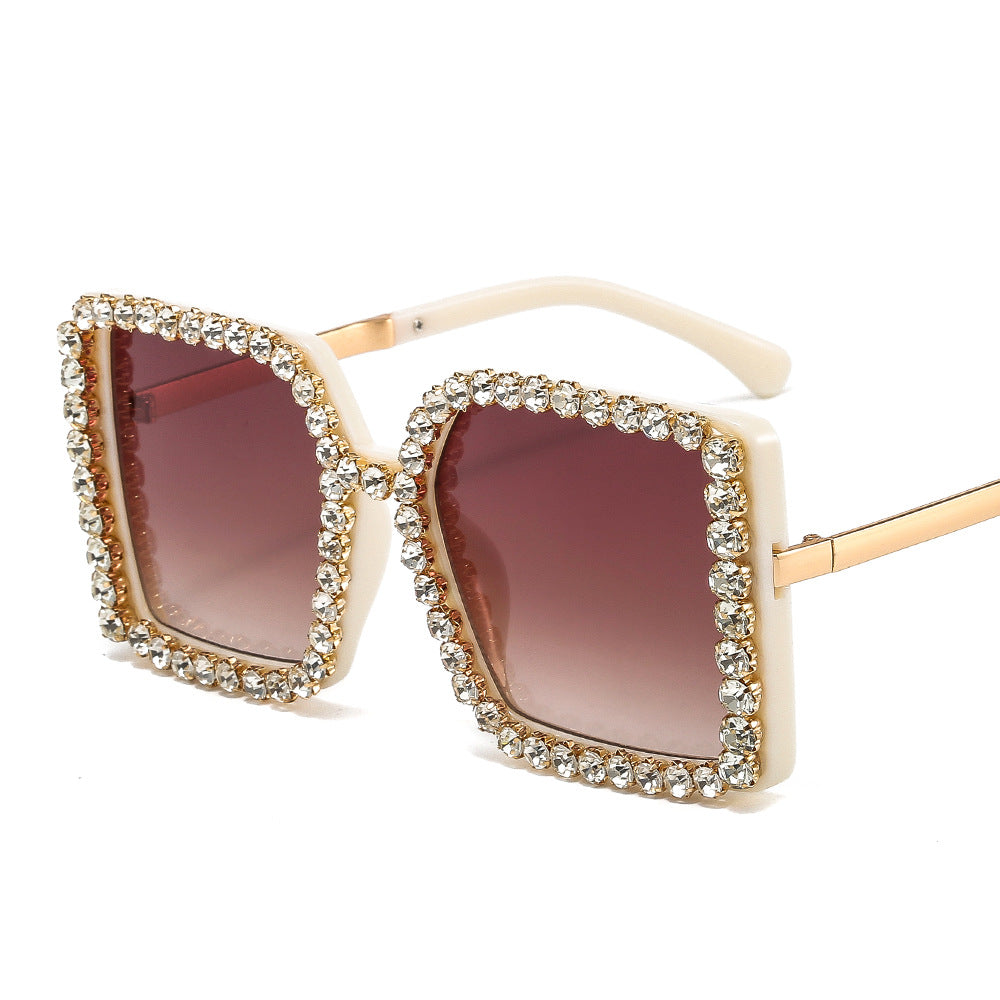 Damen glamouröse Sonnenbrille mit quadratischem Rahmen Karnz