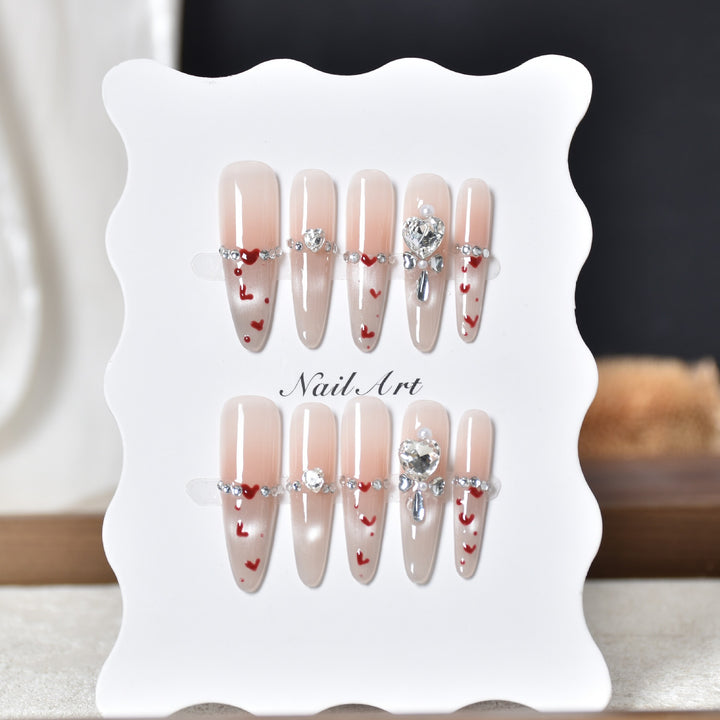 Dekoratives Press-On Nagelkunst Set Karnz