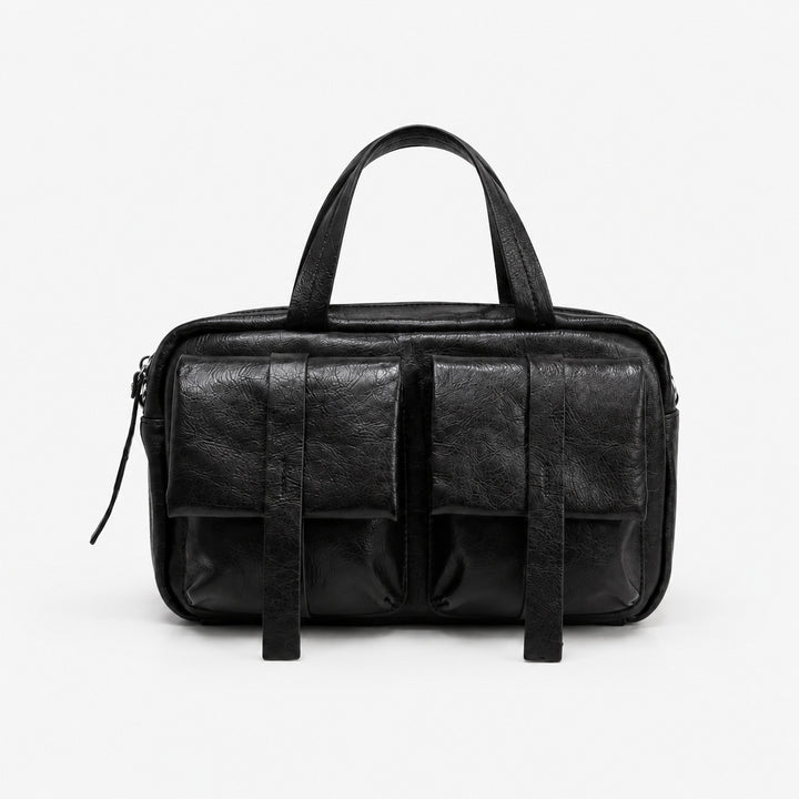 Multi-Taschen-Faux-Leder-Laptoptasche