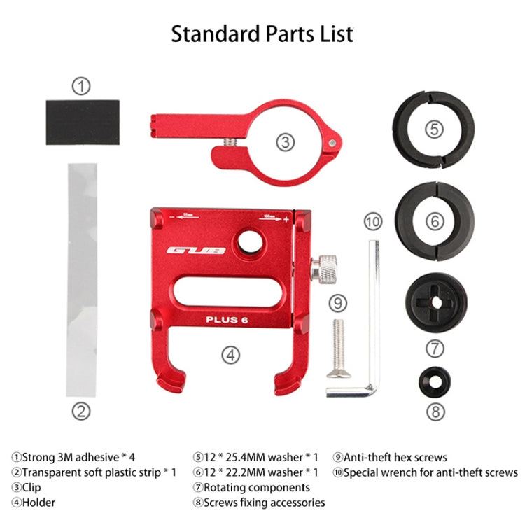 GUB Plus 6 Handyhalterung für MTB-Fahrräder aus Aluminiumlegierung (Schwarz)