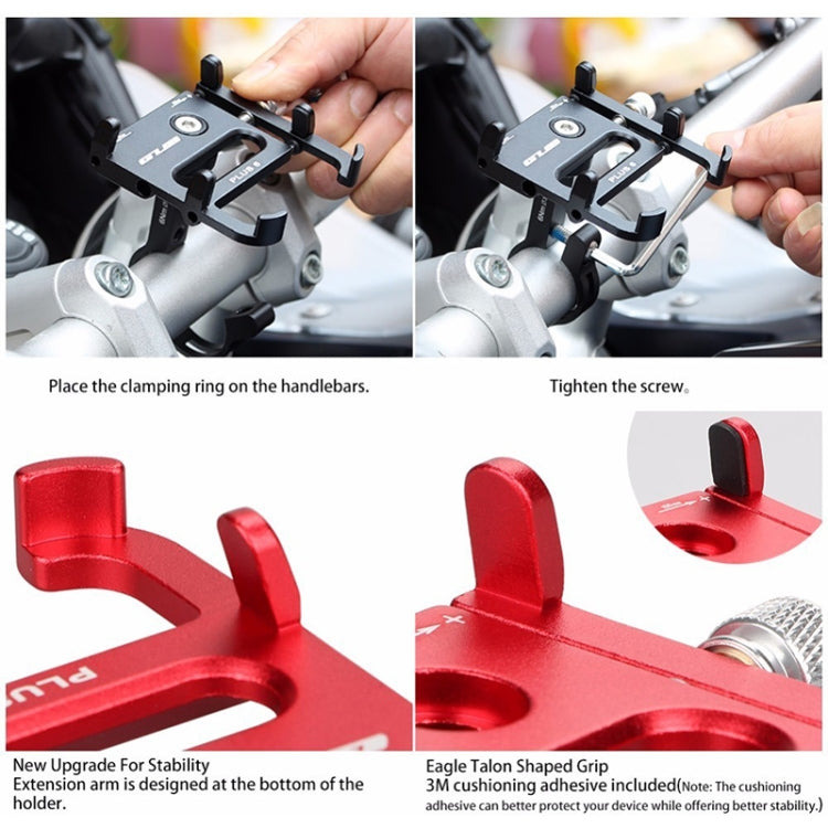 GUB Plus 6 Handyhalterung für MTB-Fahrräder aus Aluminiumlegierung (Schwarz)