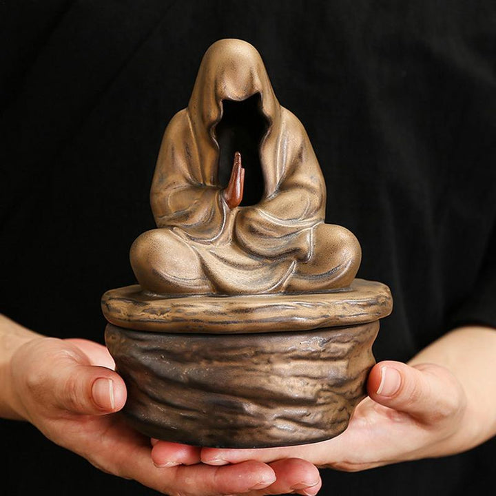 Meditative Mönch Räuchergefäß