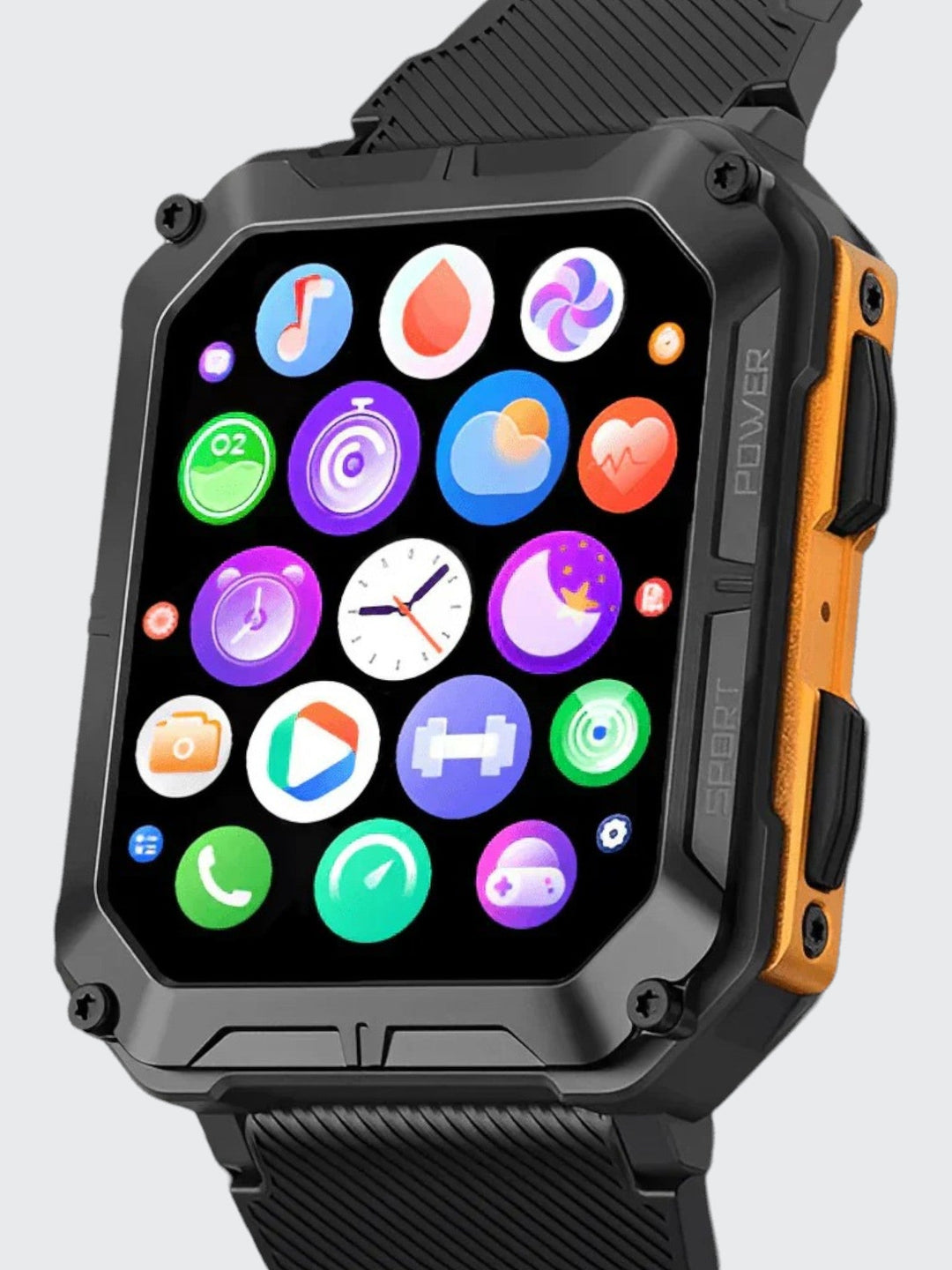 Unzerstörbare Smartwatch mit Herzfrequenzmesser und 14 Tagen Akkulaufzeit – Wasserdicht und Stoßfest für aktive Profis | Karnz