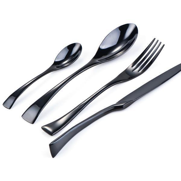 Onyx Jet Black Silberbesteck Set | Karnz