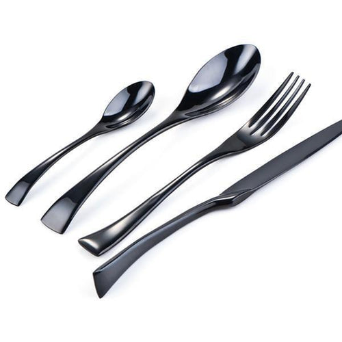 Onyx Jet Black Silberbesteck Set | Karnz