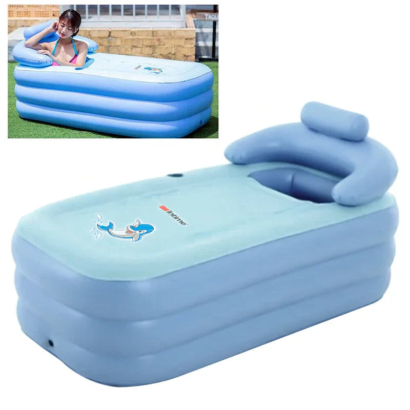 Aufblasbare Babybadewanne mit Polsterunterstützung – Bequemer und sicherer Pool für Babys | Karnz
