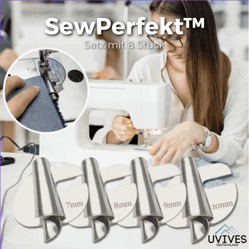 SewPerfect Spiralnährohr Saumfußsatz mit 8 Teilen | Karnz