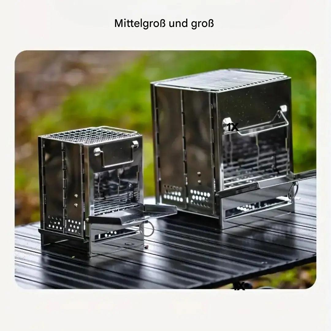 VuurKracht Compact – Klappbarer Edelstahl-Holzofen für Outdoor-Aktivitäten | Karnz