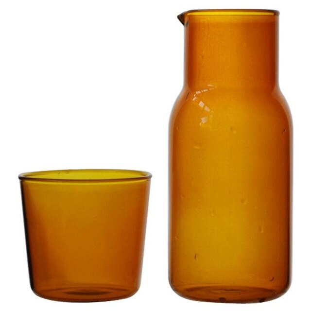 Glas Karaffe & Becher Set – 500ml Borosilikat Wasser Set | Karnz