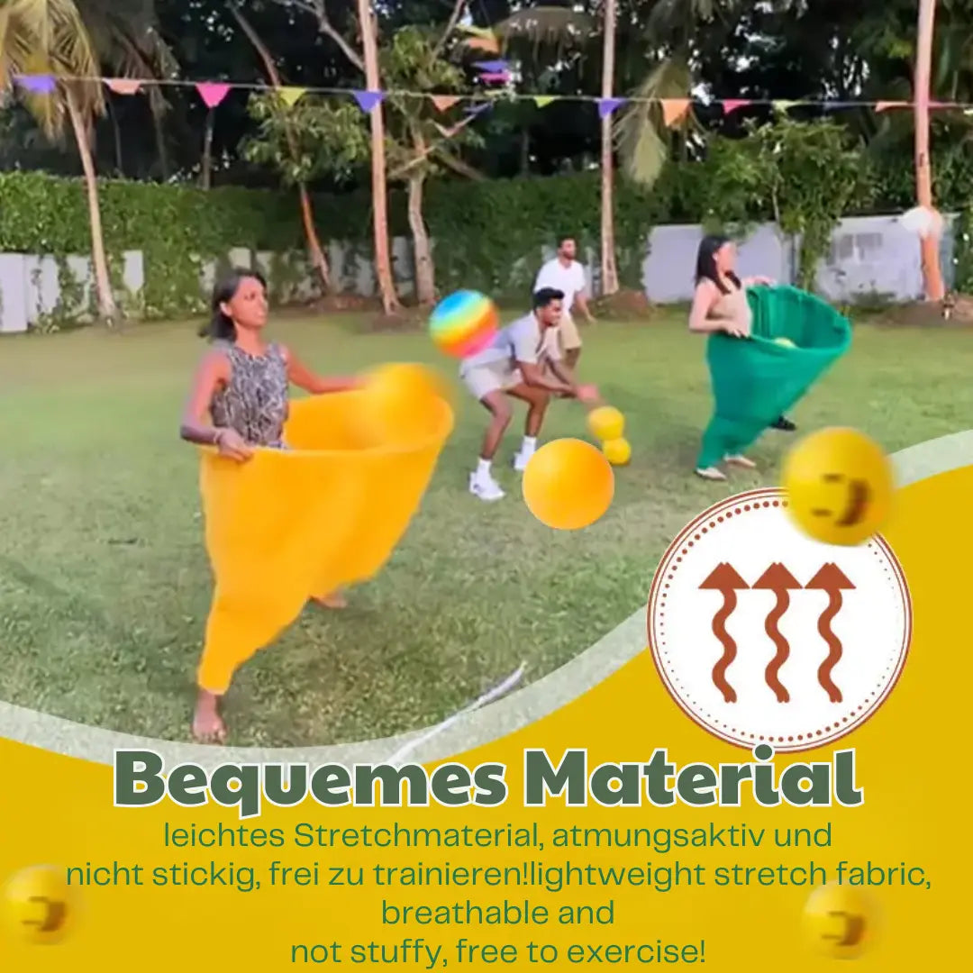 Outdoor-Catch-Spiel mit riesigen Hosen für Gruppen-Spaß