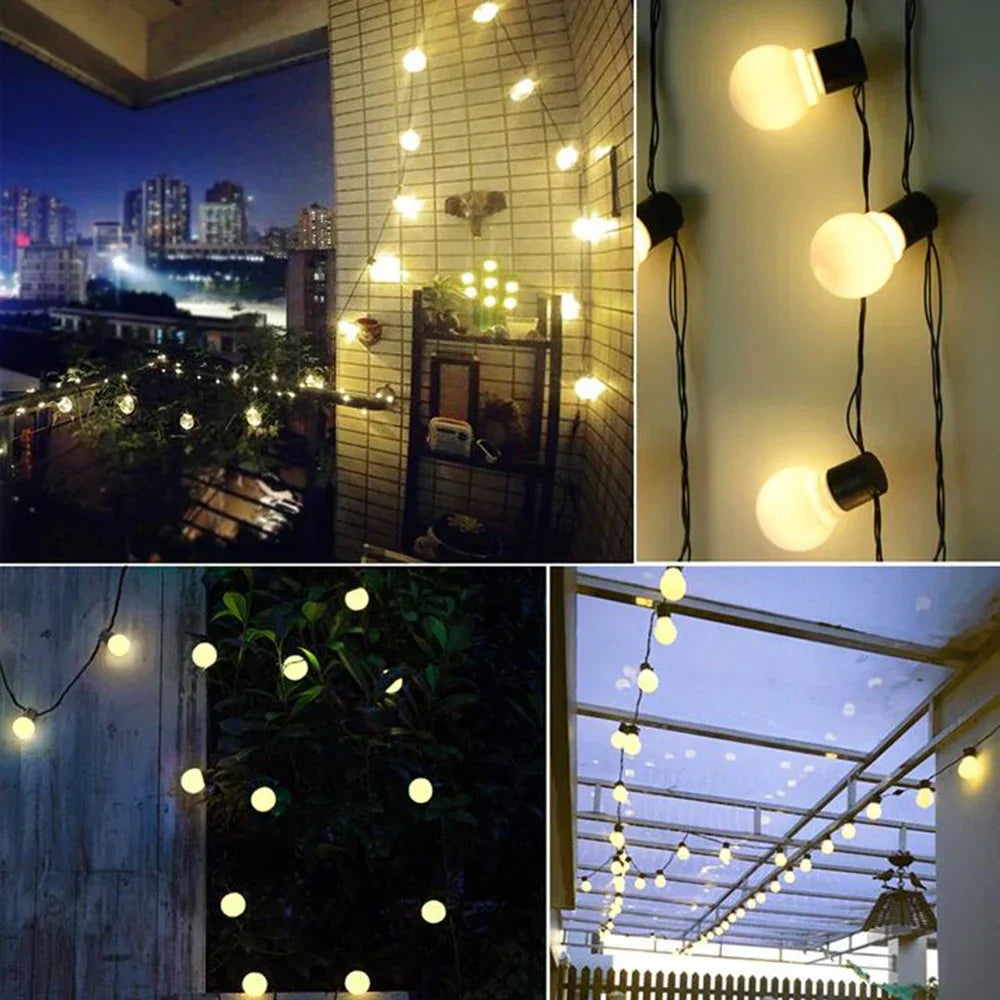 Outdoor Lichterkette - Dekorative LED-Beleuchtung für Garten und Terrasse | Karnz