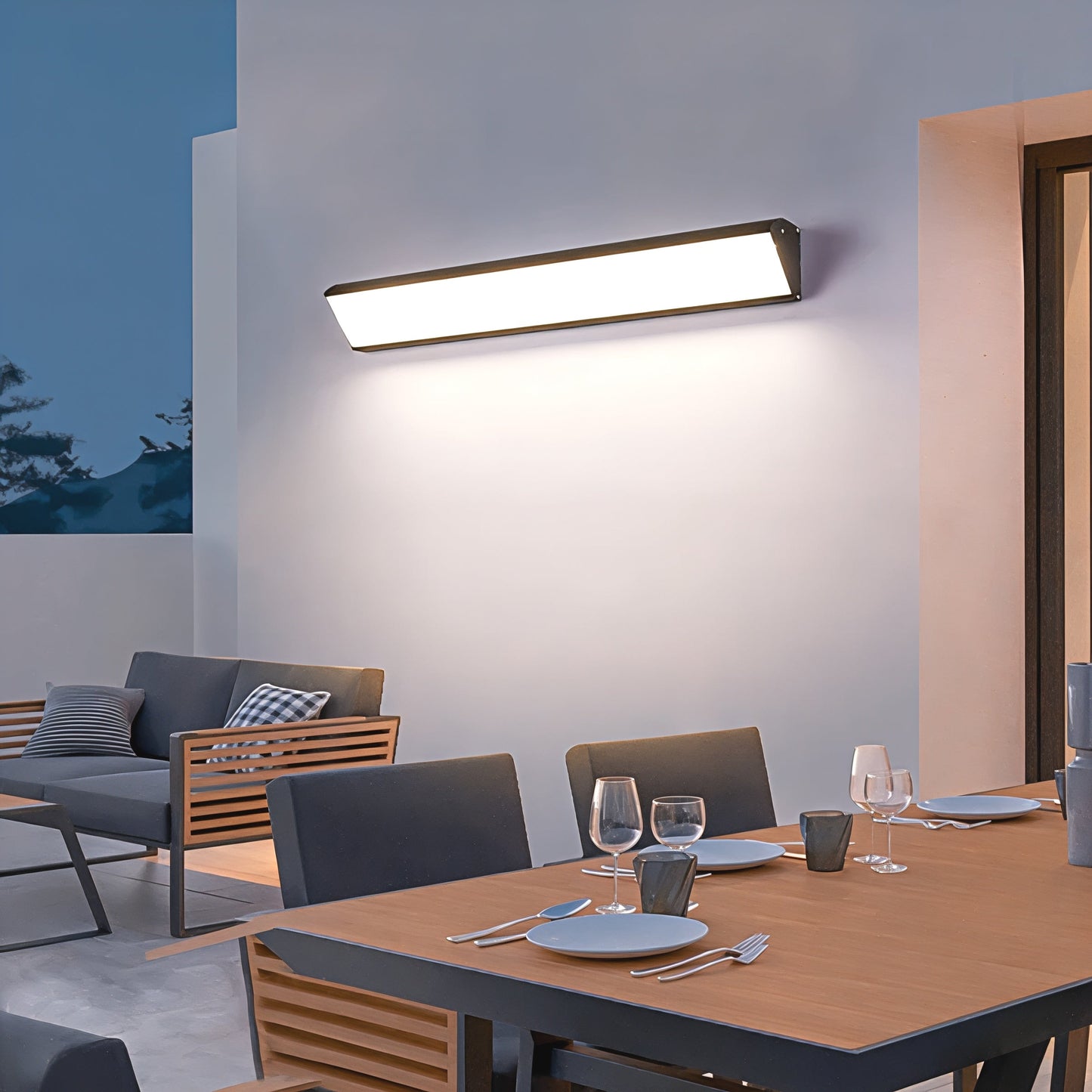 LED-Außenwandleuchte aus Aluminium, wasserdicht