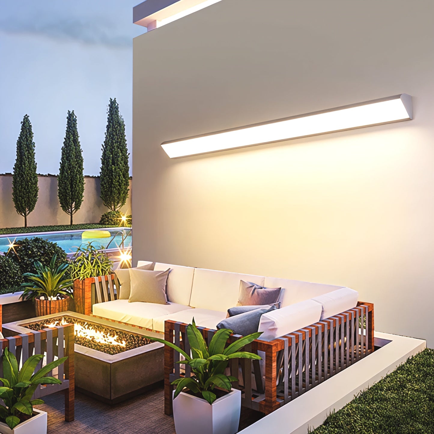LED-Außenwandleuchte aus Aluminium, wasserdicht