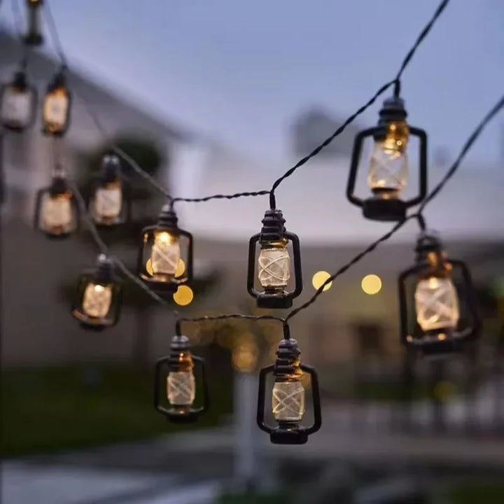 Solarbetriebene LED Lichterkette mit Flammeneffekt – Dekorative Außenbeleuchtung für Garten und Terrasse | Karnz