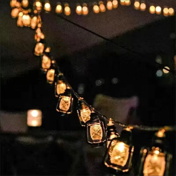 Solarbetriebene LED Lichterkette mit Flammeneffekt – Dekorative Außenbeleuchtung für Garten und Terrasse | Karnz