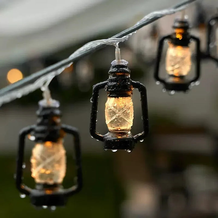 Solarbetriebene LED Lichterkette mit Flammeneffekt – Dekorative Außenbeleuchtung für Garten und Terrasse | Karnz