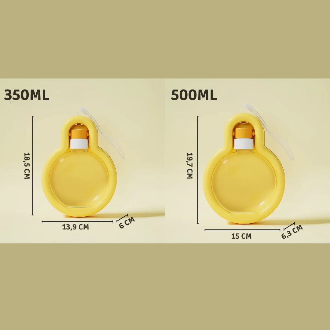 Outdoor-Wasserflasche für Hunde 500 ml mit Schüssel Karnz