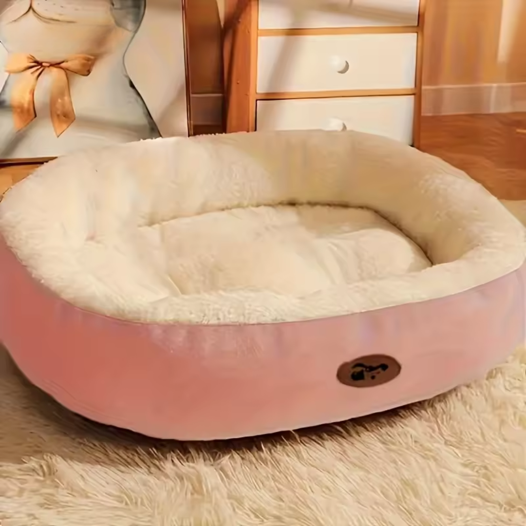 Oval Plush Bett für Hunde & Katzen Karnz