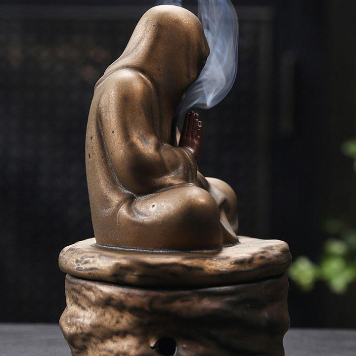 Meditative Mönch Räuchergefäß