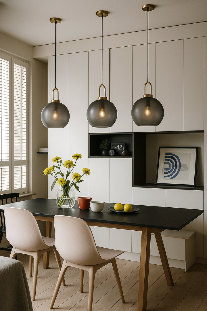 Rauchglas Pendelleuchte – Industrie-Deckenlampe für Küche, Esszimmer & Wohnzimmer | Karnz