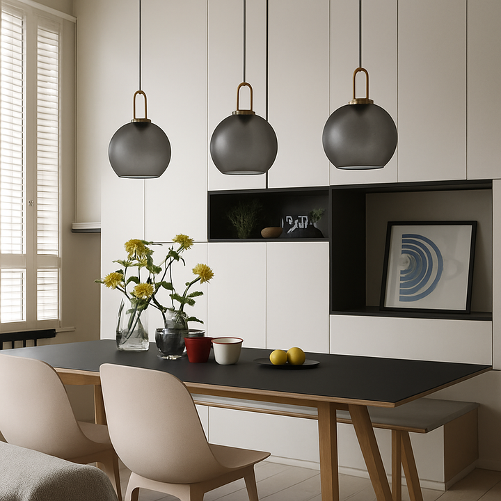Rauchglas Pendelleuchte – Industrie-Deckenlampe für Küche, Esszimmer & Wohnzimmer | Karnz