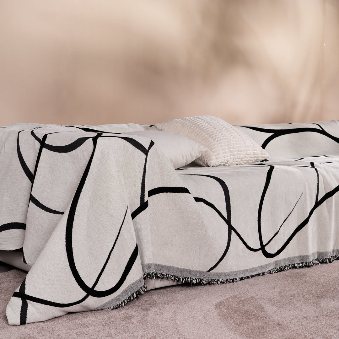Geometrischer Boho-Stil Sofaüberzug - Modern, Stilvoll & Strapazierfähig Sofa Schutz | Karnz