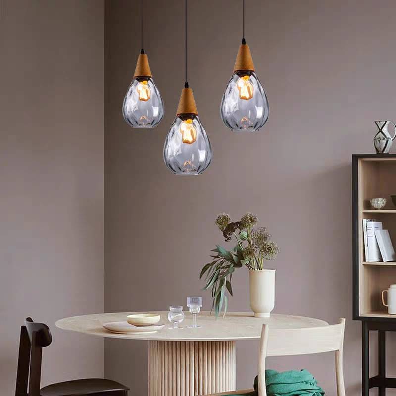 Vintage Tropfen Glas Pendelleuchte für das Esszimmer | Karnz