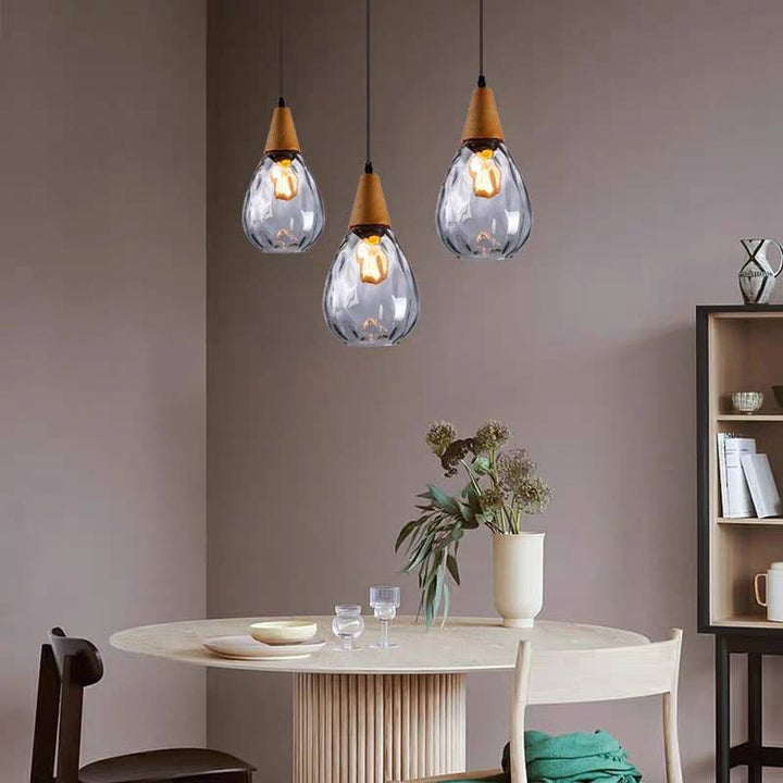 Vintage Tropfen Glas Pendelleuchte für das Esszimmer | Karnz