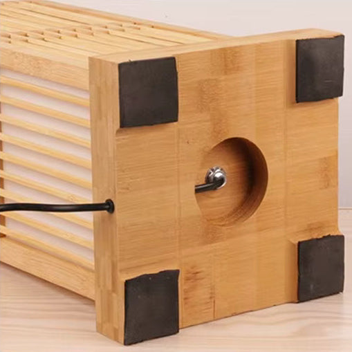 Tatami Japanische Nachttischlampe mit Holz-Bambusschirm | Karnz