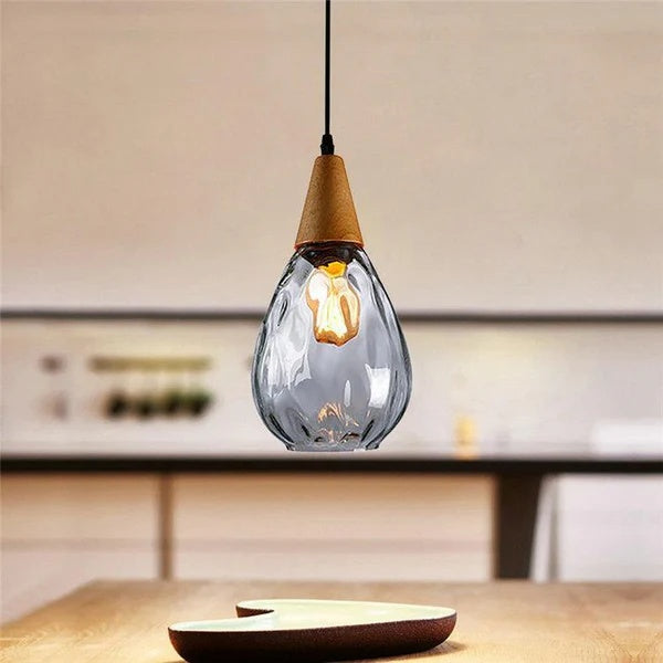 Vintage Tropfen Glas Pendelleuchte für das Esszimmer | Karnz