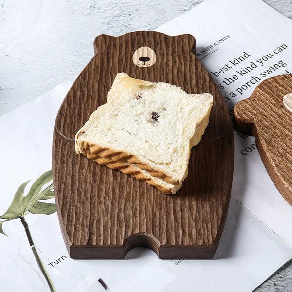 Papa Baby Mama Bär Holz Servierplatte Schneidebrett | Karnz