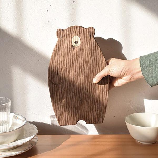 Papa Baby Mama Bär Holz Servierplatte Schneidebrett | Karnz